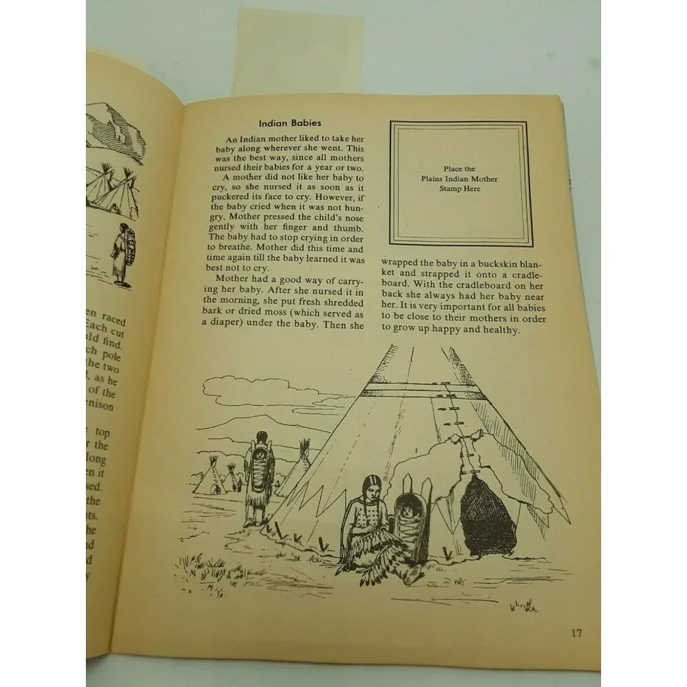The Golden Book Of Indian Stamps 48 Native American 8th printing 1973